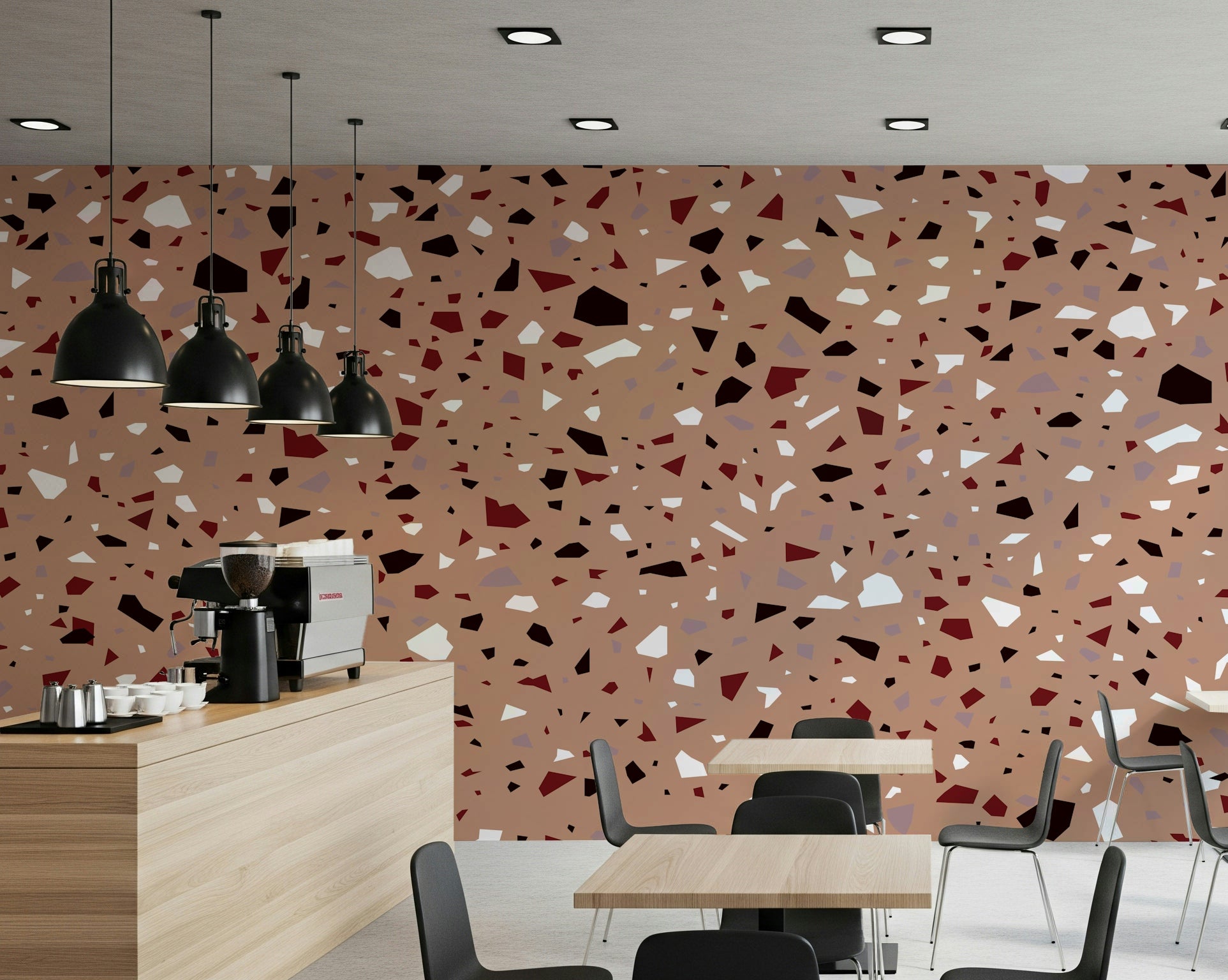 A serene abstract stone wall mural for your decor.