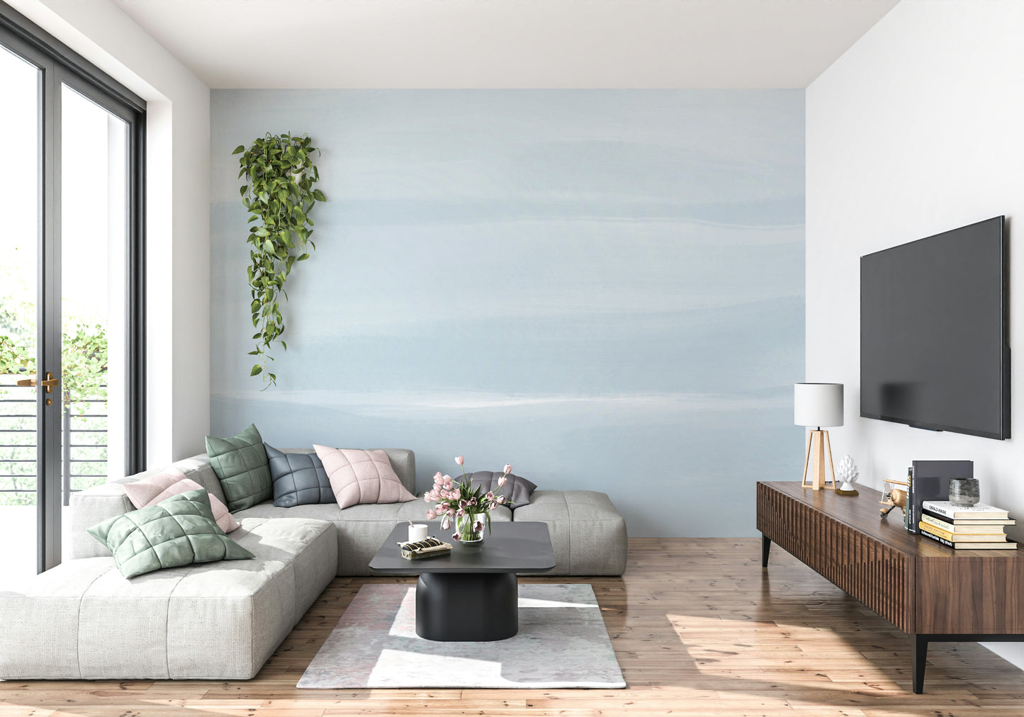 A tranquil abstract cloudscape wall mural for your decor.