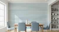 An artistic soft focus mural on minimalist wallpaper.