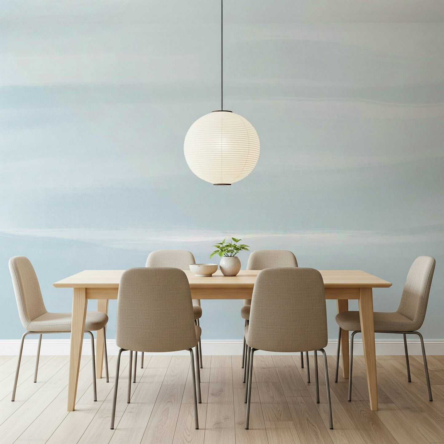 An artistic nature inspired mural for home decor.