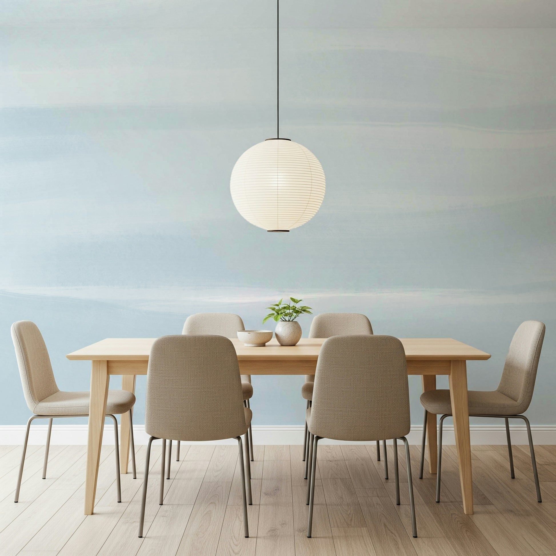 An artistic nature inspired mural for home decor.