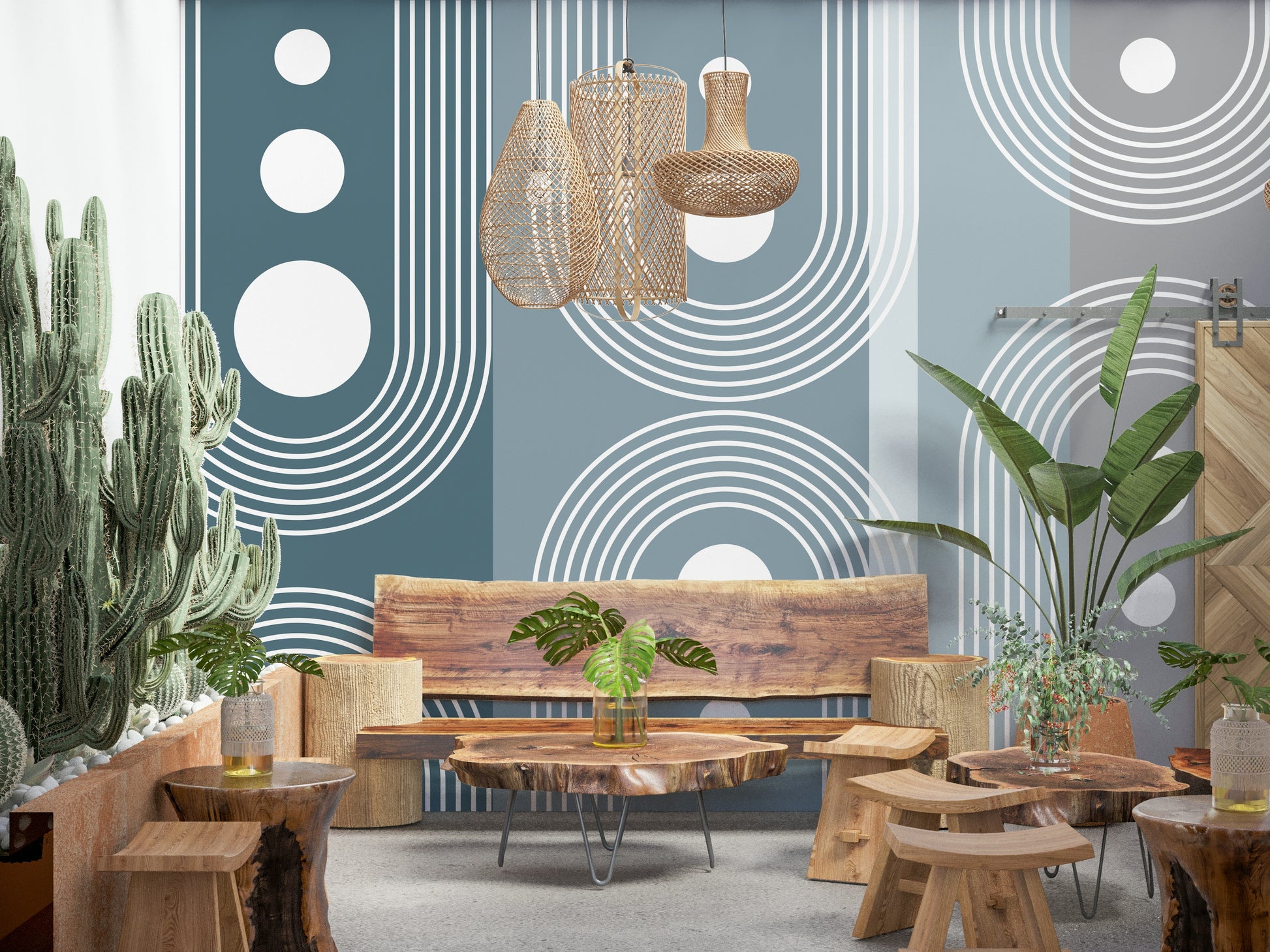 A classic abstract design wallpaper for walls.