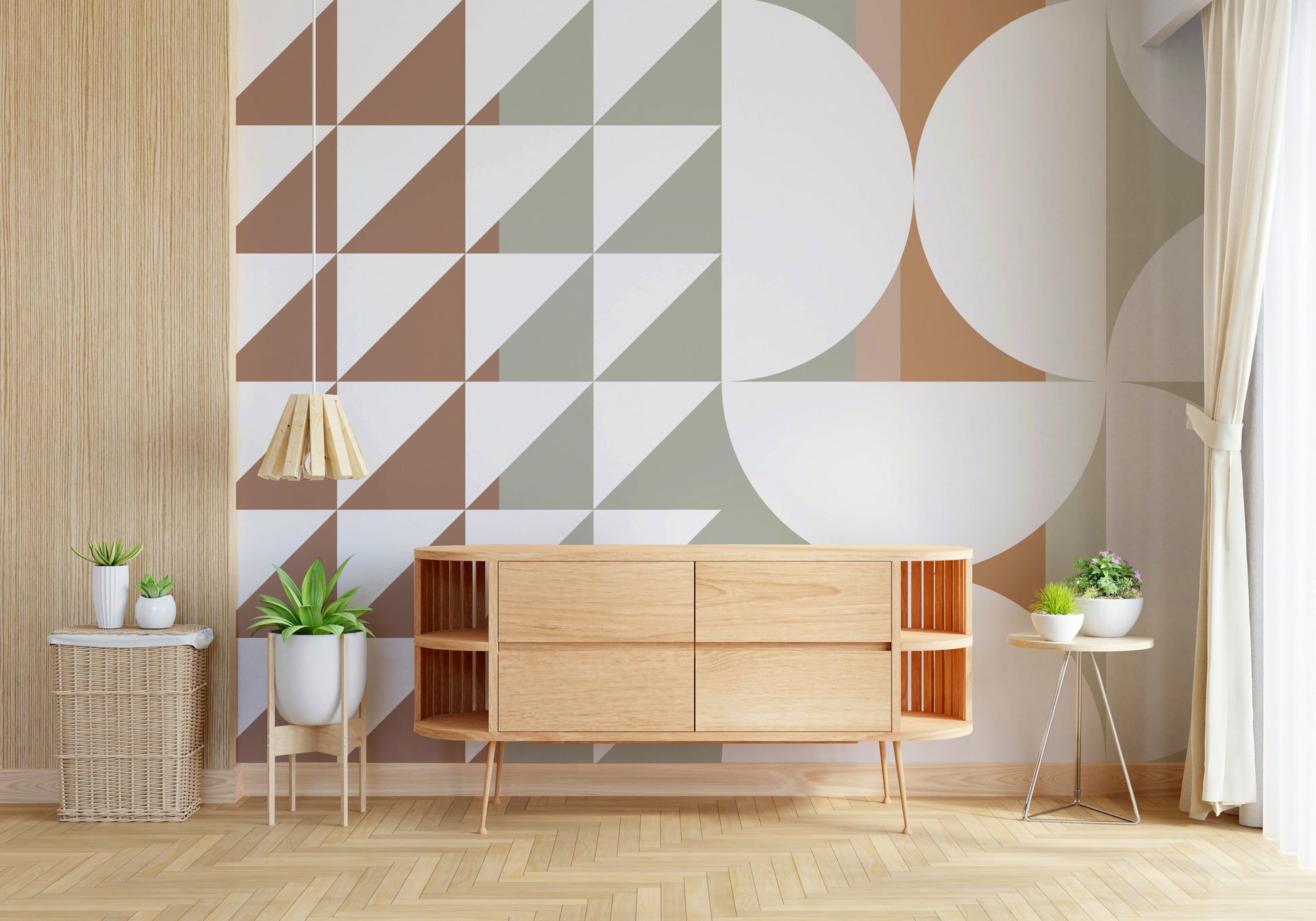 A serene abstract pattern wall mural for your decor.
