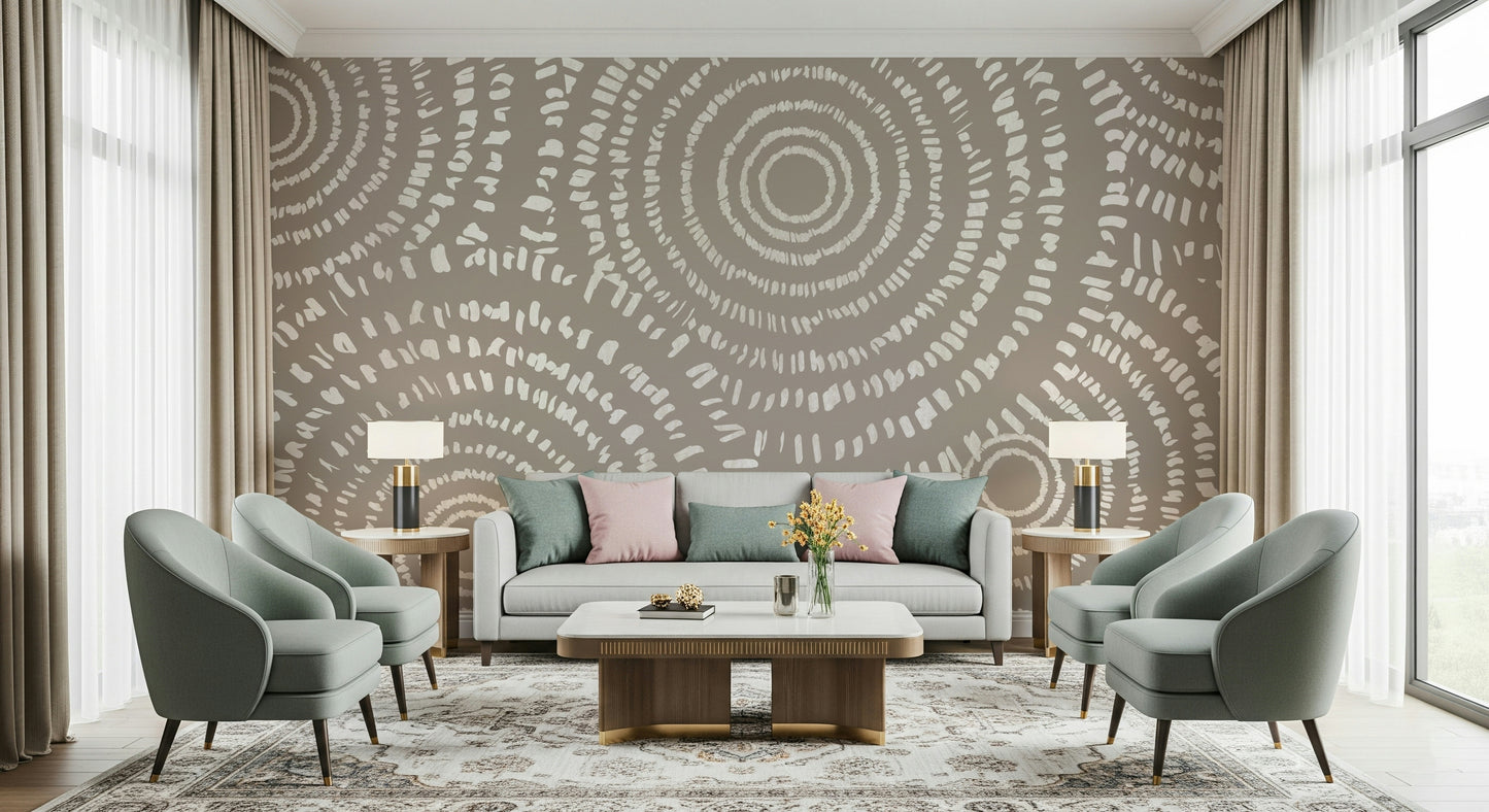 A classic abstract circle wallpaper for walls.