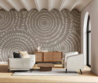 A serene modern pattern wall mural for your decor.