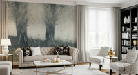 An artistic nature inspired mural for home decor.