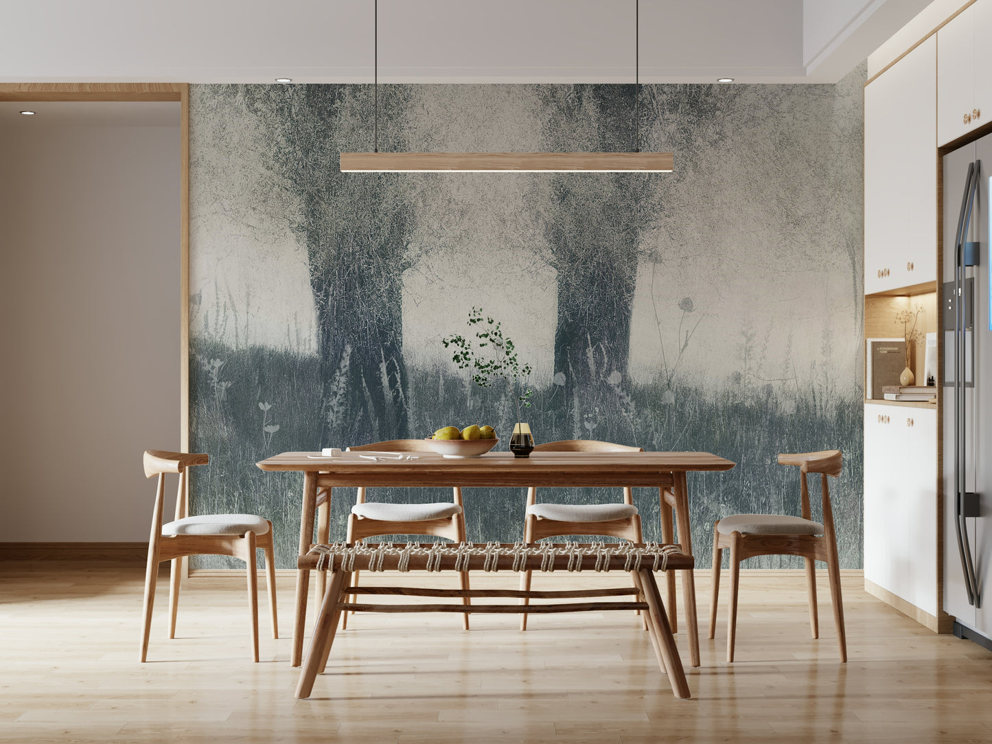 A classic forest theme wallpaper for walls.