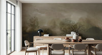 A tranquil ethereal woods wall mural for your decor.