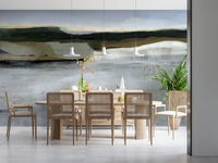 A beautiful modern art wall mural of delicate texture.