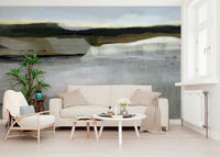 A contemplative gentle landscape wallpaper mural for a feature wall.