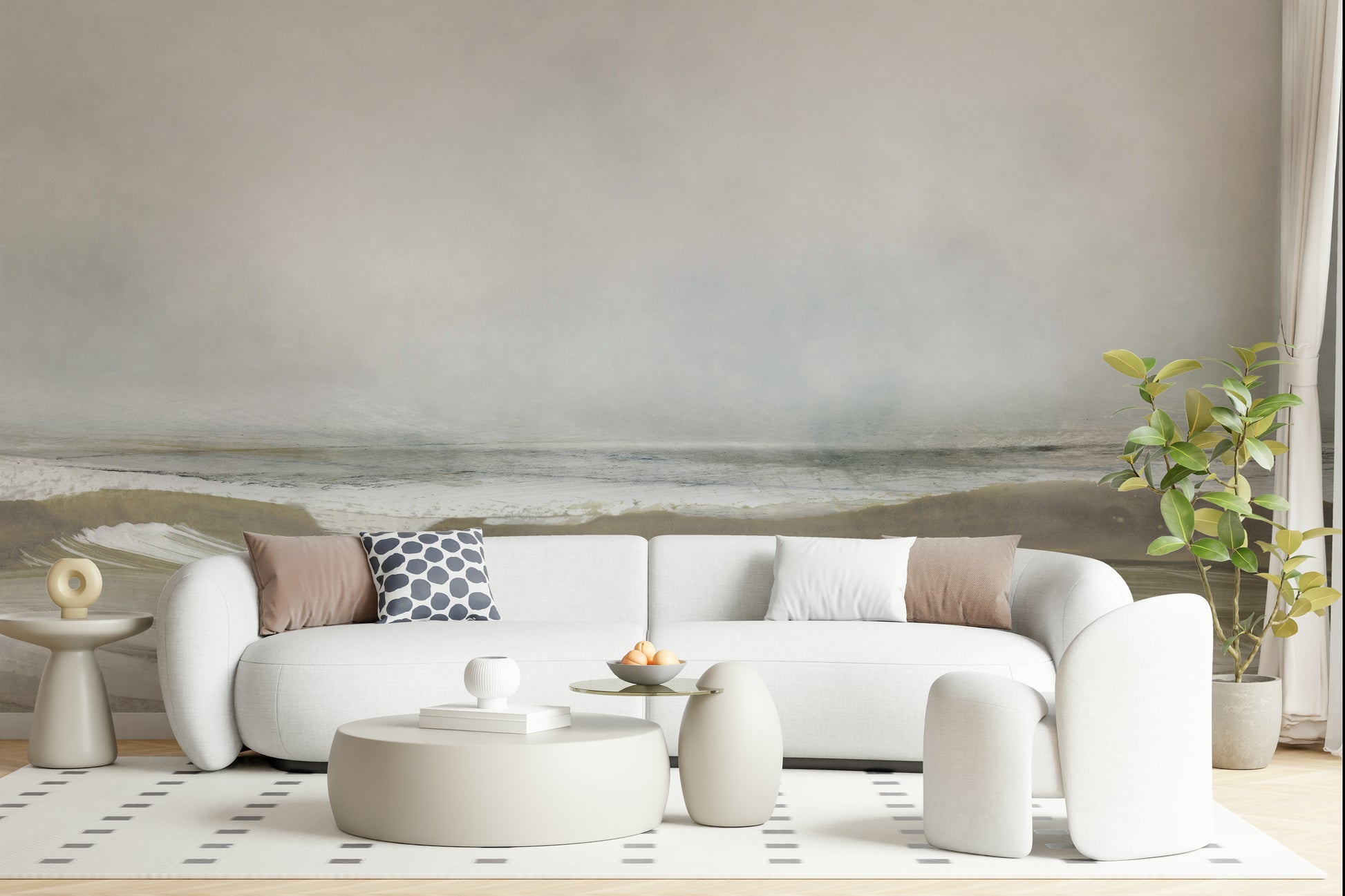 A beautiful modern art wall mural of delicate water.