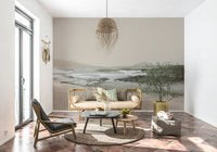 A serene abstract seascape wall mural for tranquil decor.