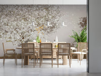 An artistic nature inspired mural for home decor.