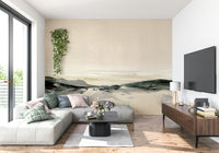 A beautiful wide-angle wall mural of a clear horizon.