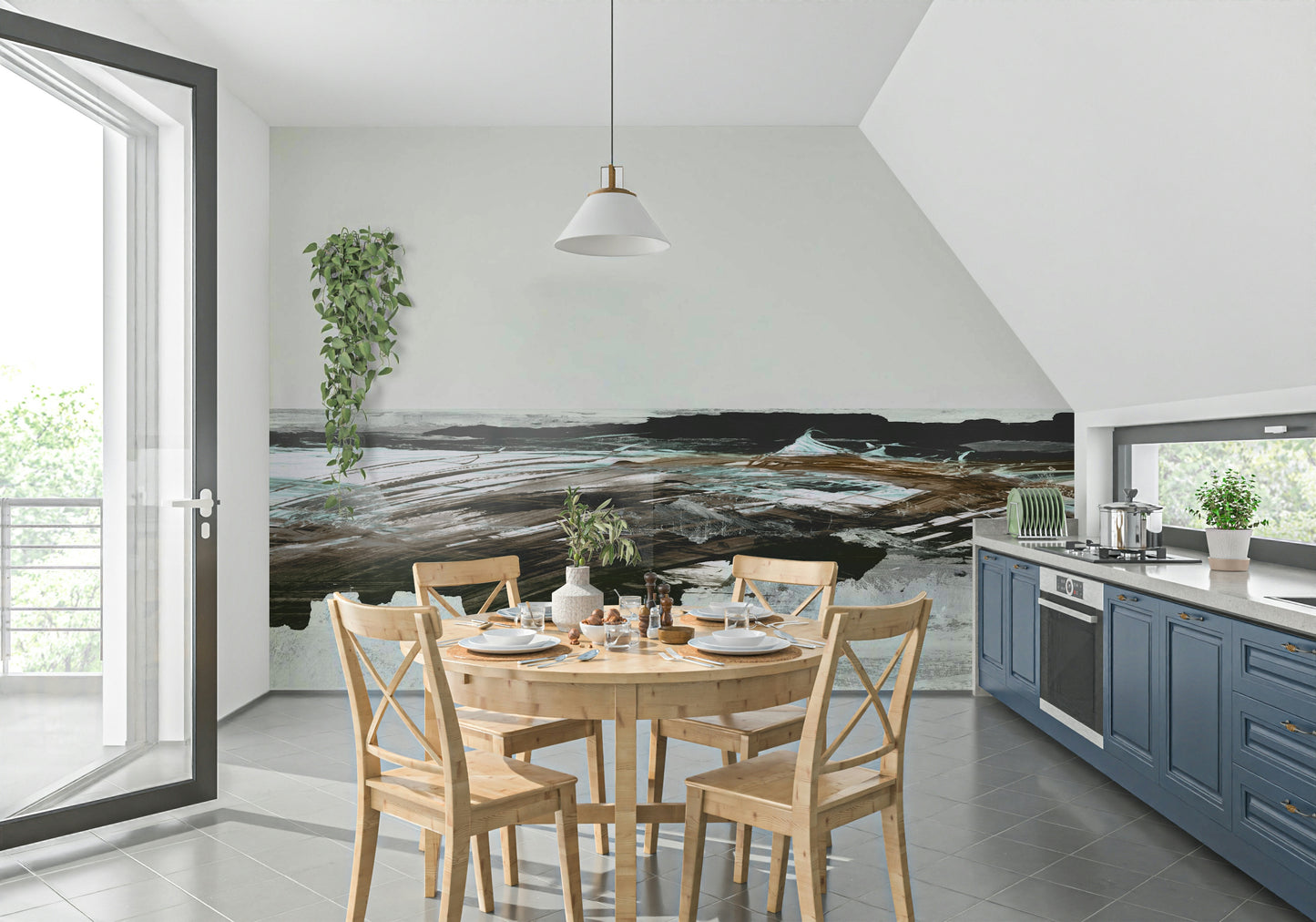 A classic abstract design wallpaper for walls.