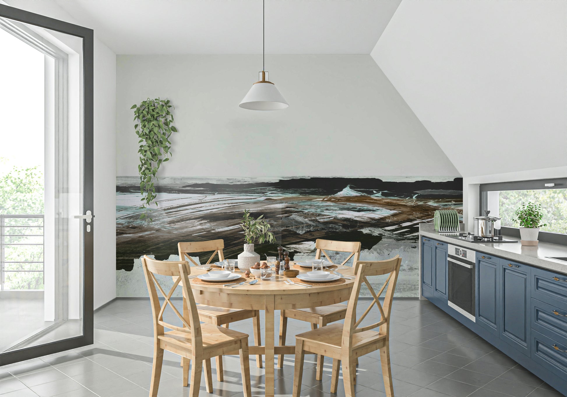 A classic abstract design wallpaper for walls.