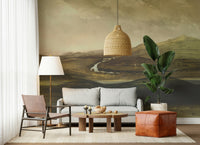A serene abstract landscape wall mural for your decor.