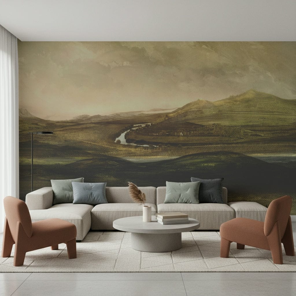 An artistic nature inspired mural for home decor.