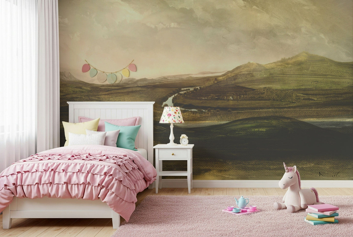 A classic landscape theme wallpaper for walls.