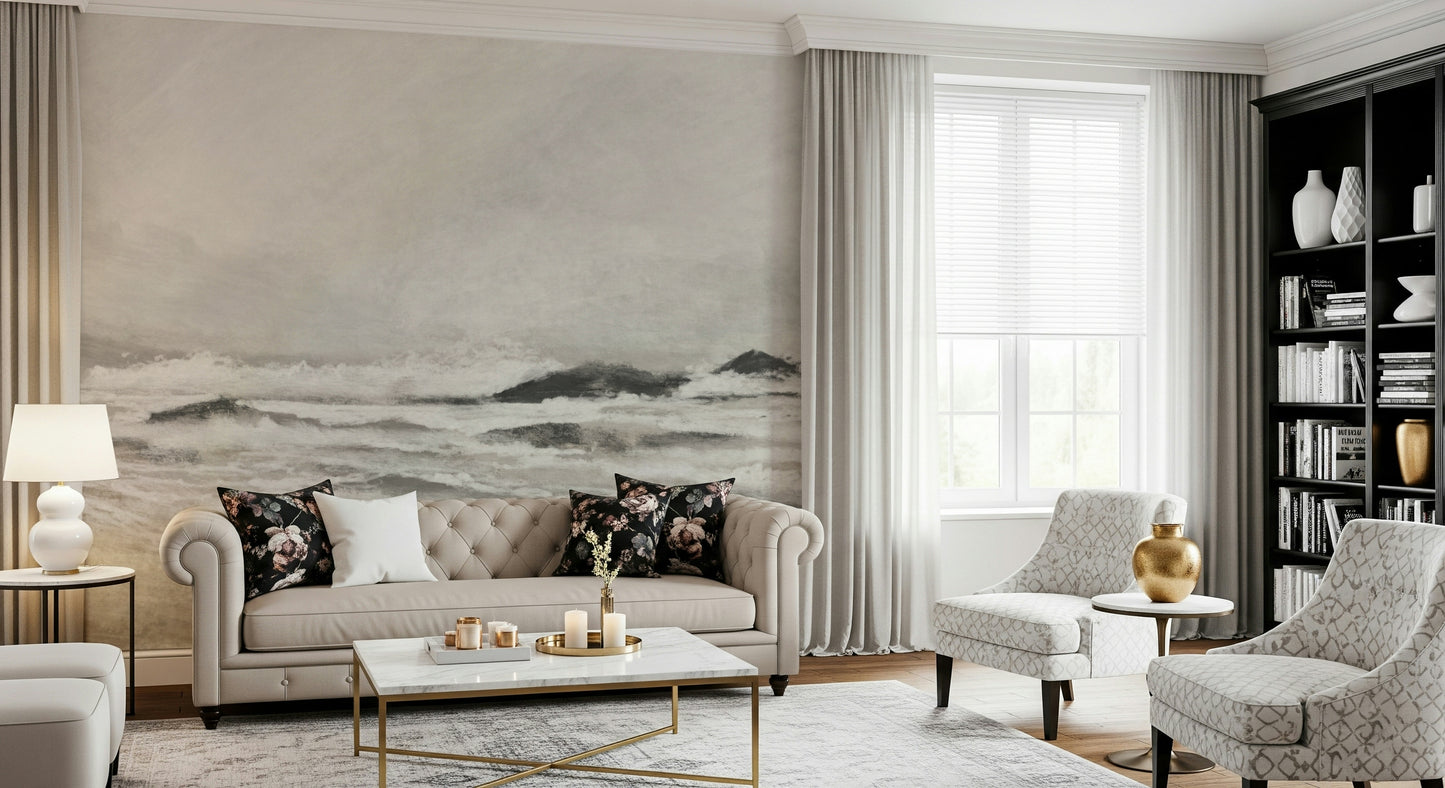 A beautiful modern art wall mural of delicate water.