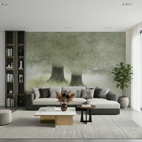 A graceful subtle pattern wall mural in cool, natural tones.
