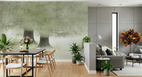 An artistic minimalist form mural for home decor.
