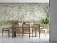A graceful subtle flower wall mural in soft, elegant tones.