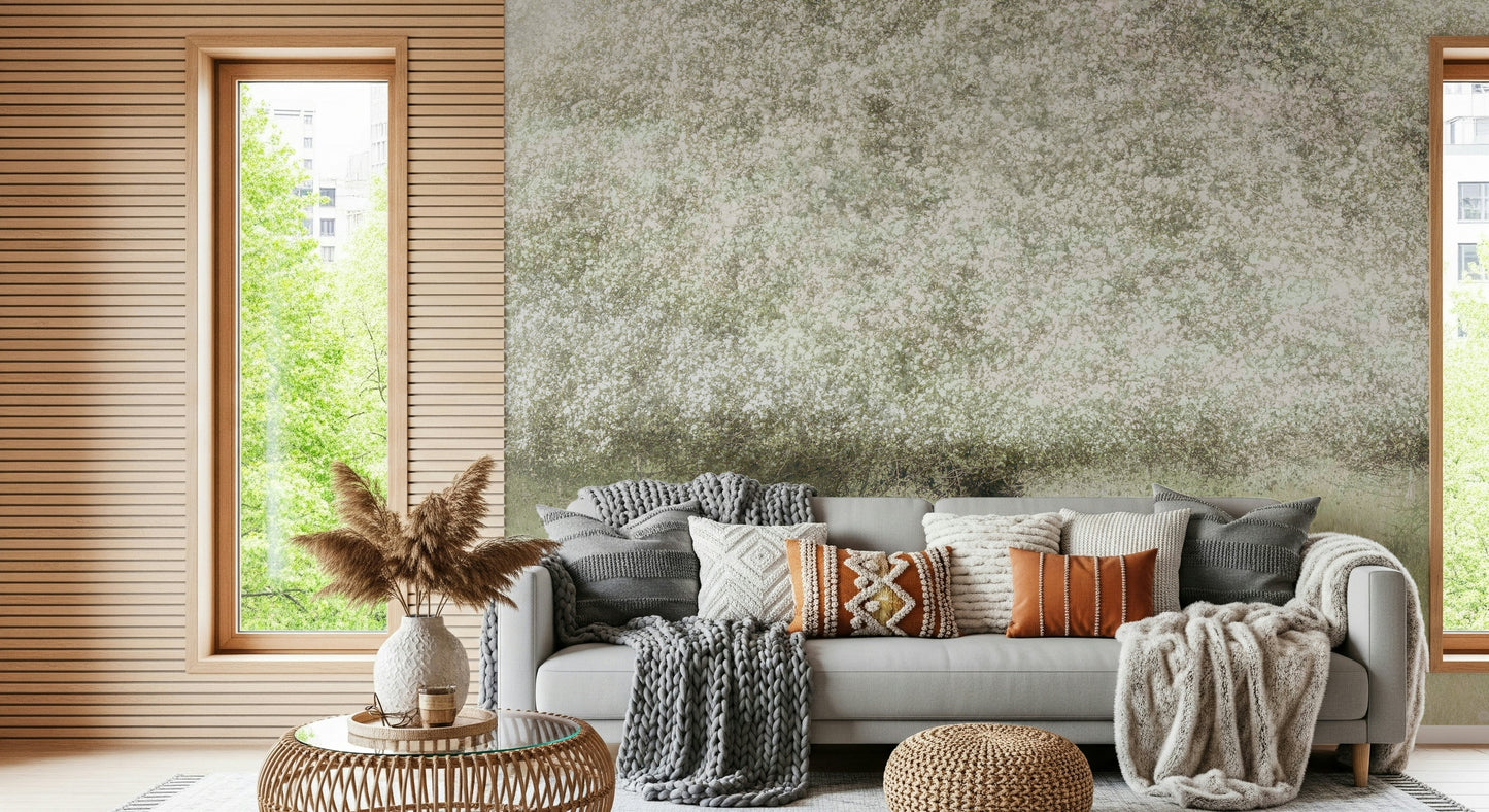 A serene tranquil flower wall mural for your decor.