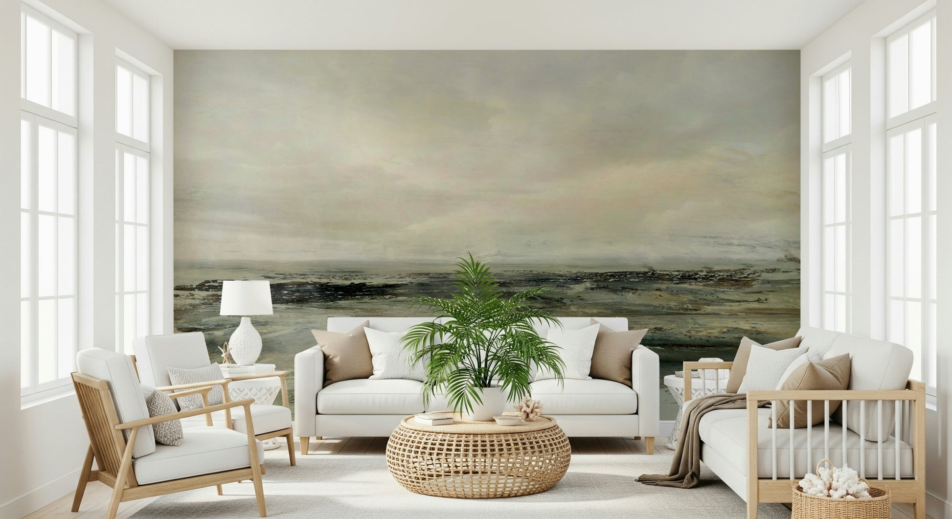 A serene flowing water wall mural for your decor.