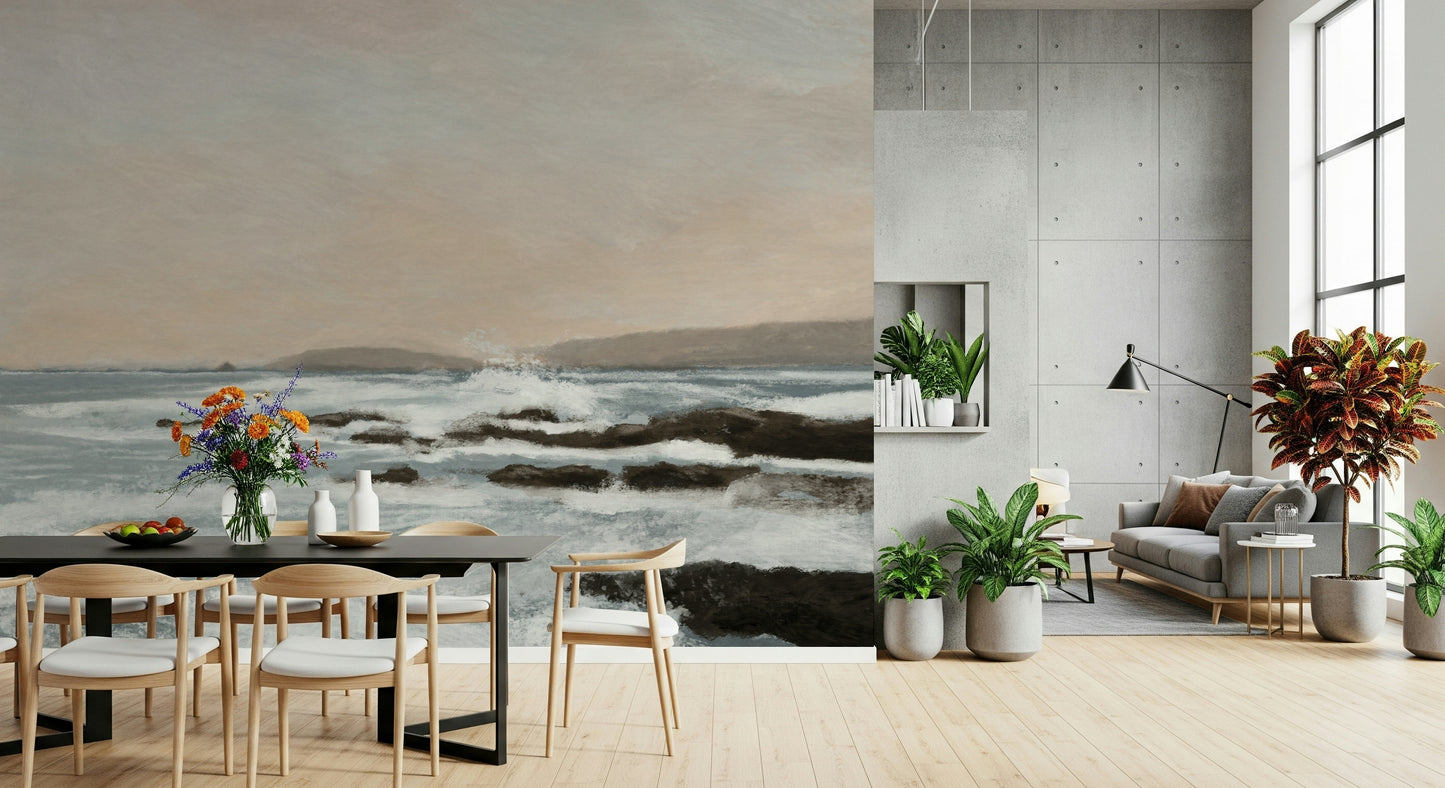 A serene flowing water wall mural for your decor.