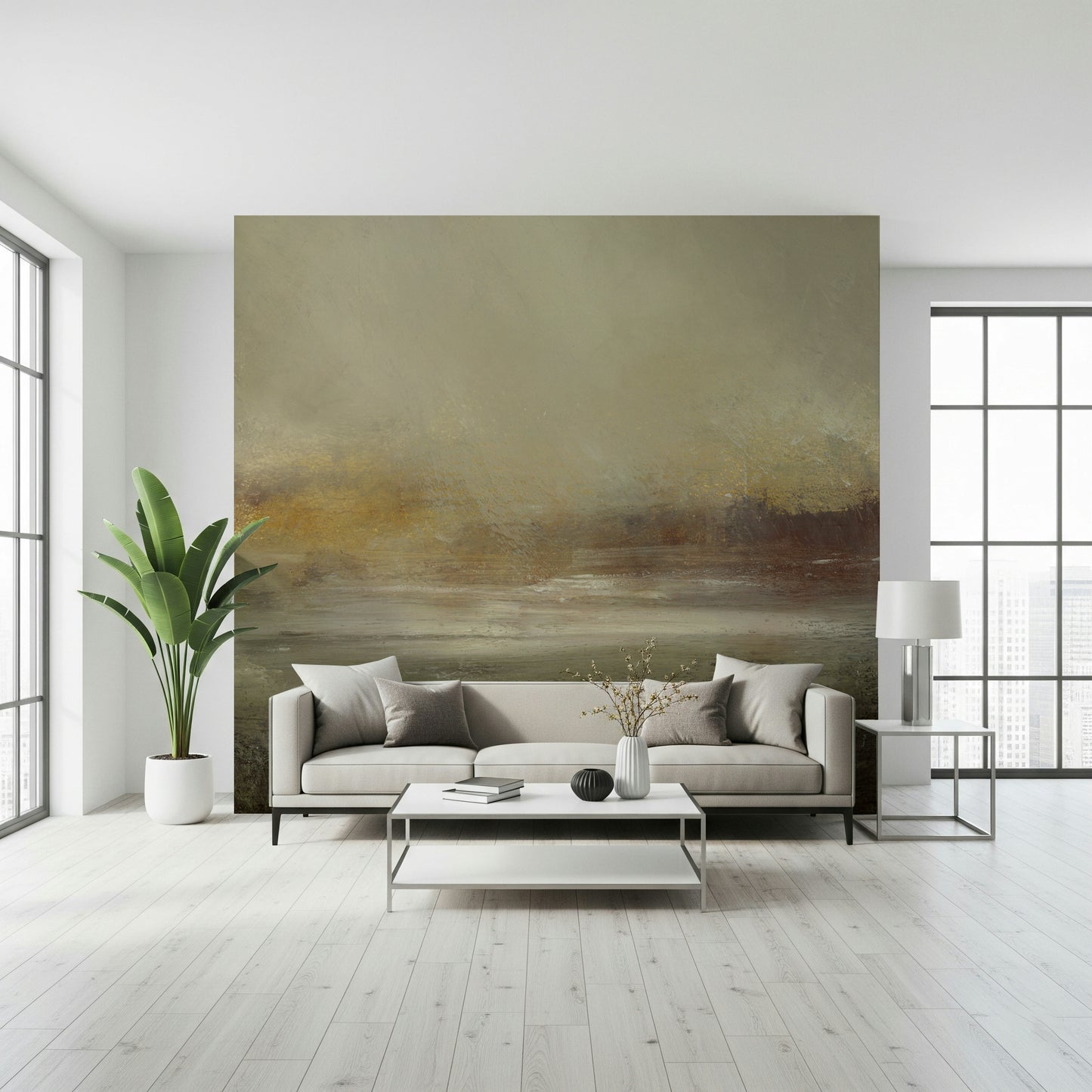 A serene flowing design wall mural for your decor.