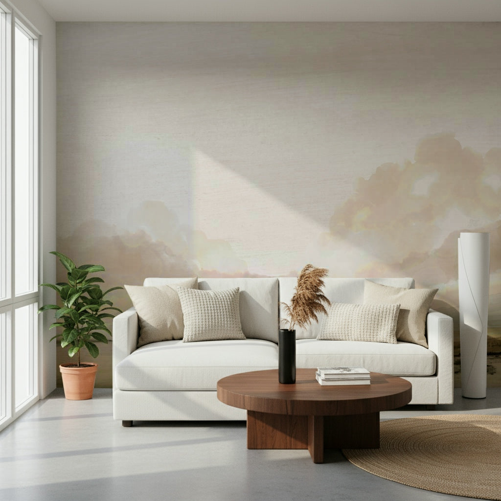 A tranquil subtle landscape wall mural for your decor.