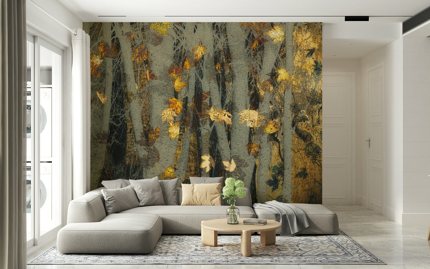 A classic forest theme wallpaper for walls.