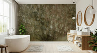 A peaceful organic pattern mural on decorative wallpaper.