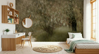 A serene flowing foliage wall mural for your decor.