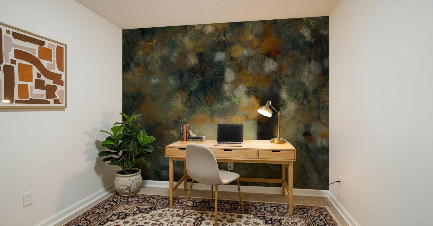 A contemplative gentle haze wallpaper mural for a feature wall.