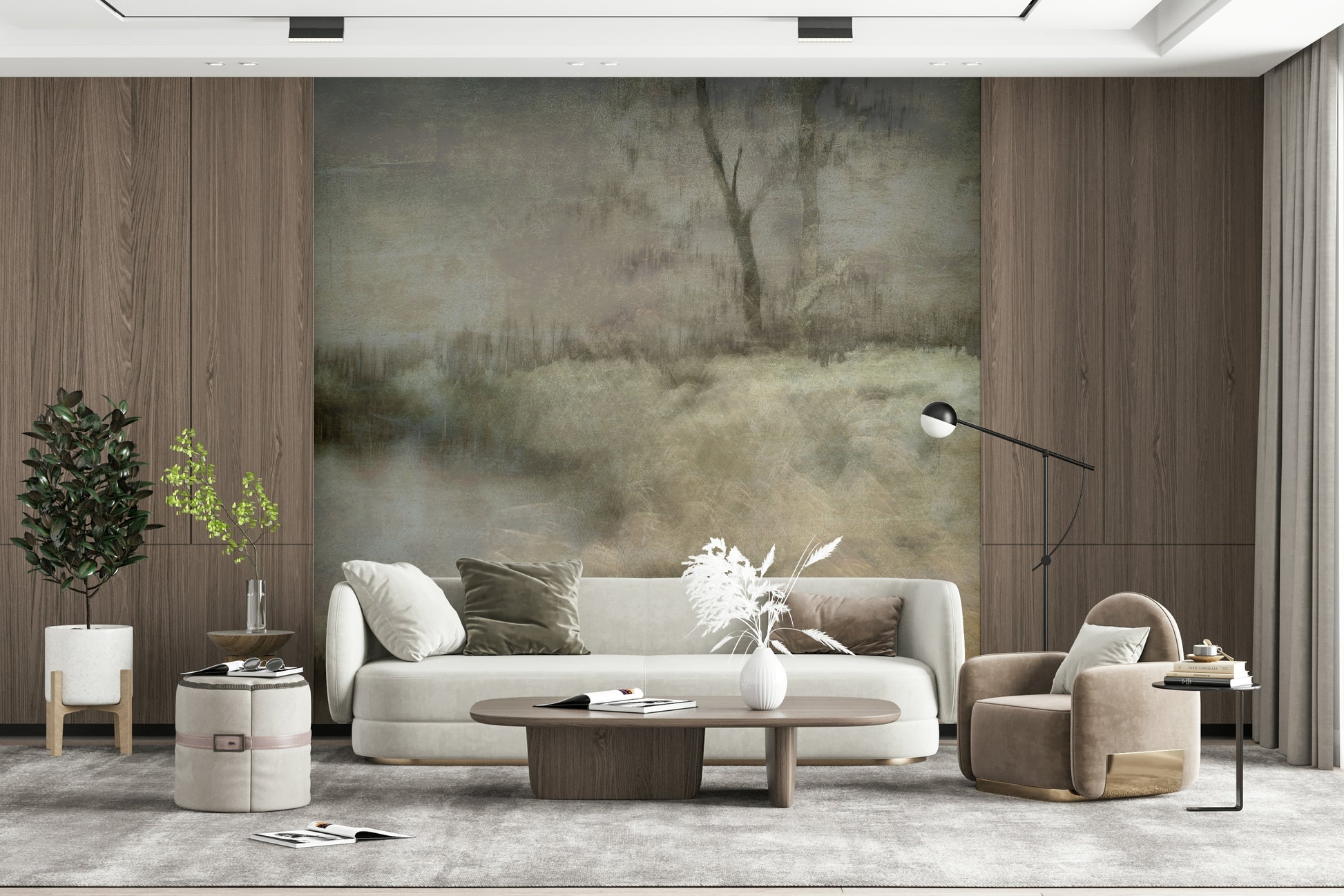 A serene flowing design wall mural for your decor.