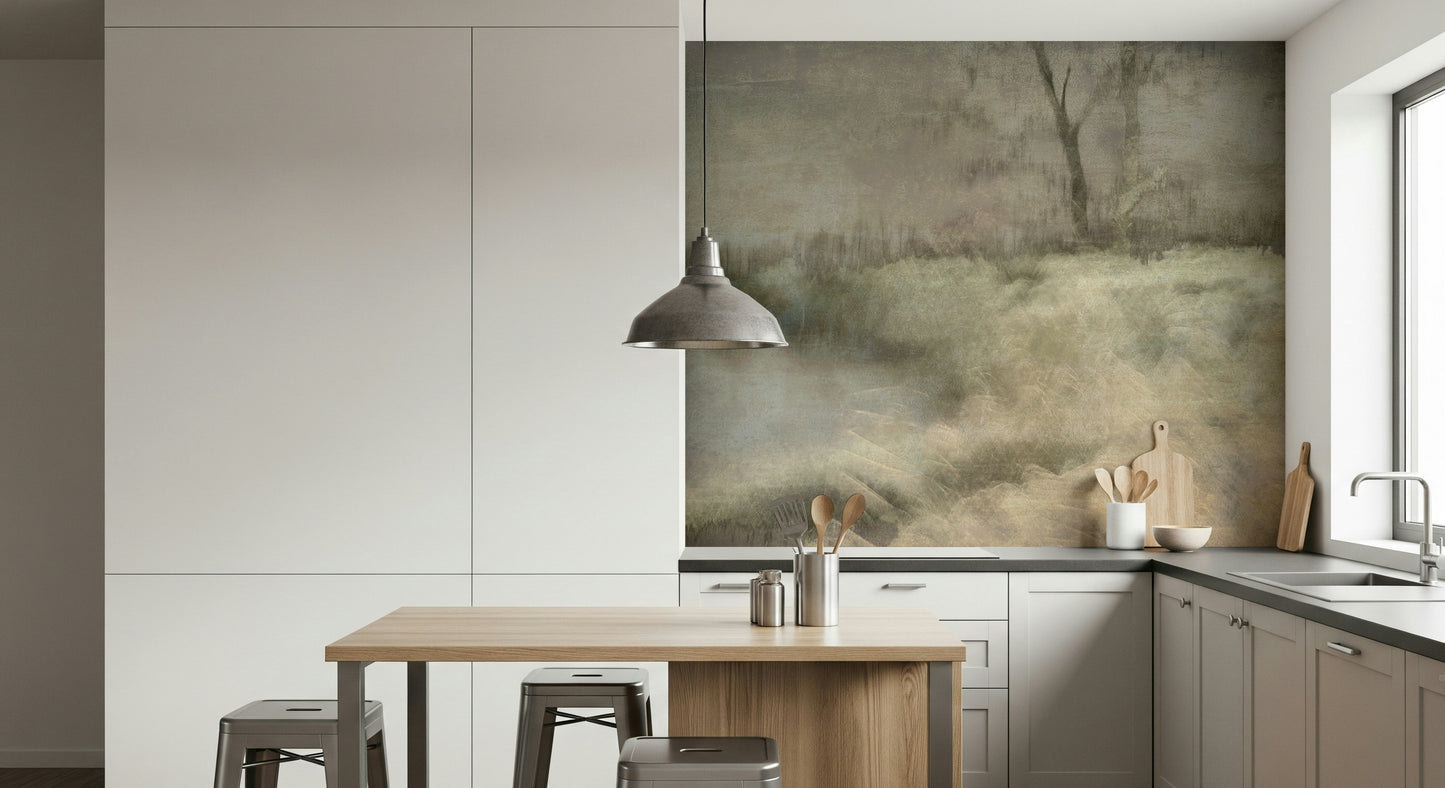 An artistic nature inspired mural for home decor.