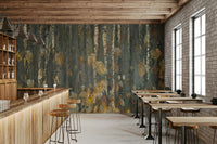 A calming serene forest wallpaper mural that defines a space.