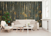 An artistic nature inspired mural for home decor.