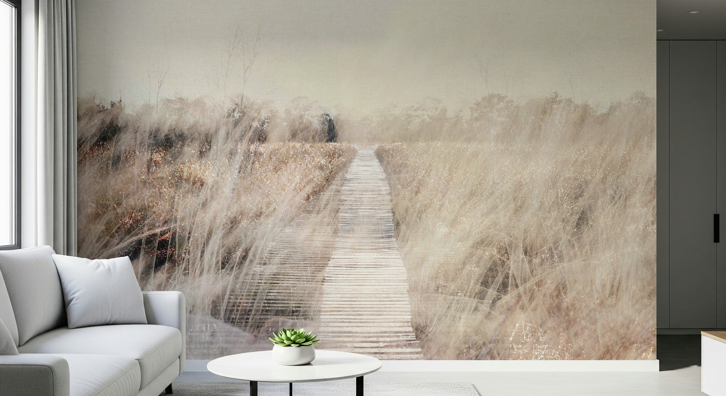 An artistic nature inspired mural for home decor.