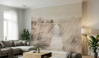 A tranquil subtle wetland wall mural for your decor.