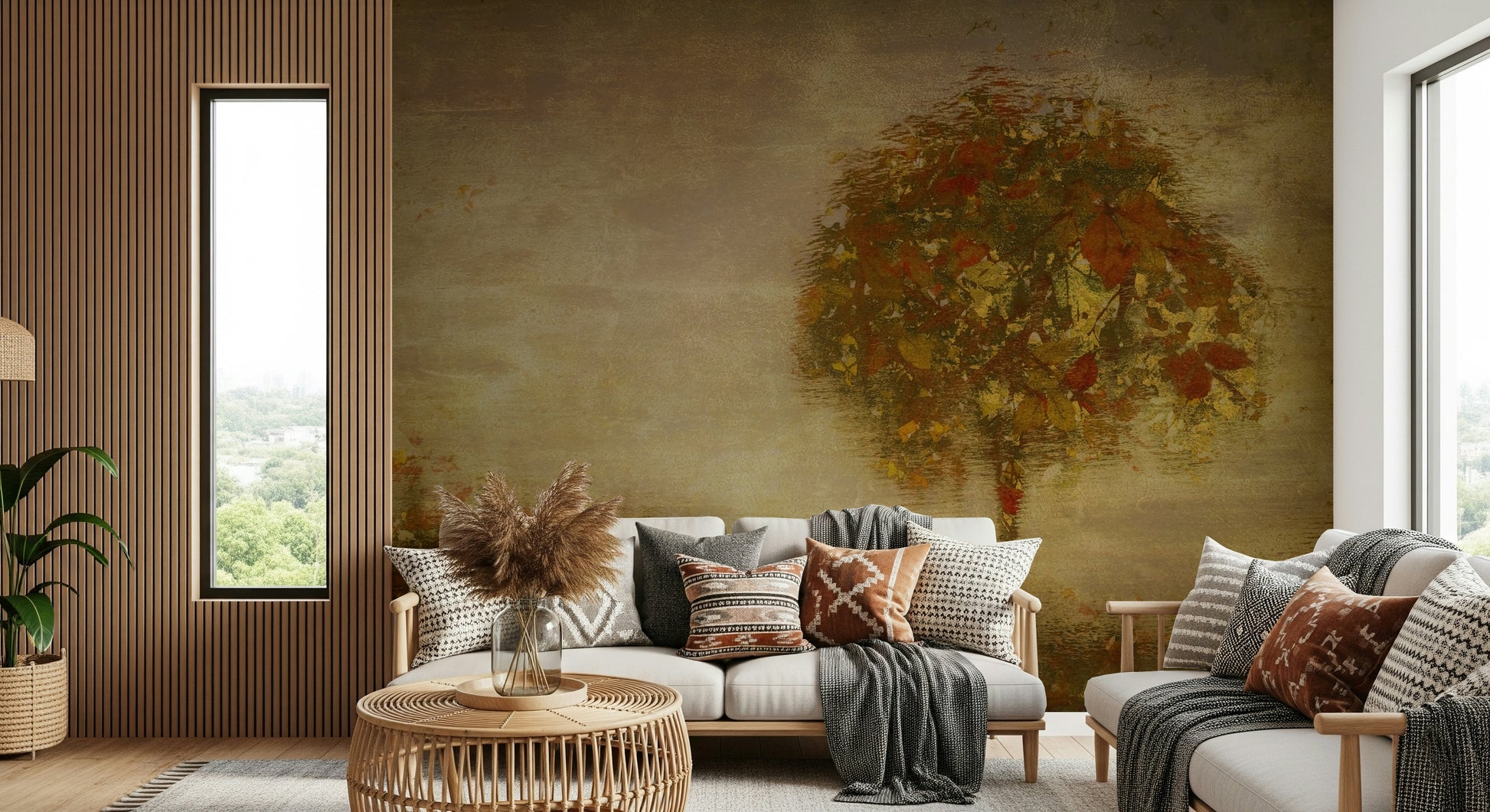A serene flowing design wall mural for your decor.