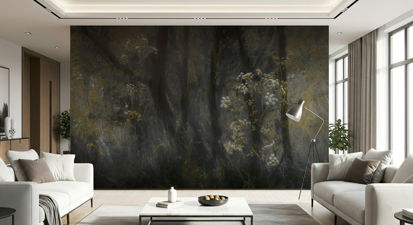 An artistic nature inspired mural for home decor.