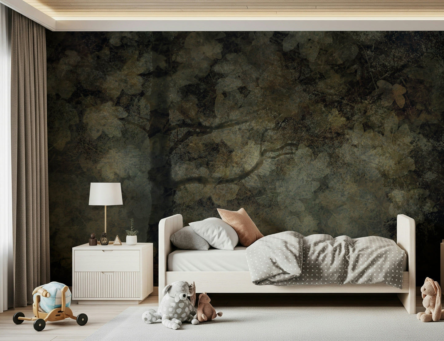 A tranquil dreamy woods wall mural for your decor.