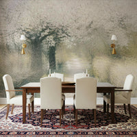 A serene tranquil flower wall mural for your decor.