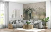 A high-quality serene flower wall mural for walls.