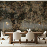 A contemplative gentle mist wallpaper mural for a feature wall.