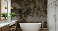 A classic forest theme wallpaper for walls.