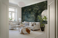 A beautiful ghostly grove wallpaper mural with ethereal, misty trees.